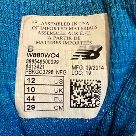 New Balance 880v4 running shoes sneaker size 12 - Picture 4 of 5